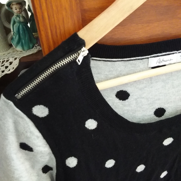 Polka dot knit top 1x - Picture 2 of 6